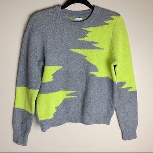 ecoté • Knit Grey Neon Yellow Sweater